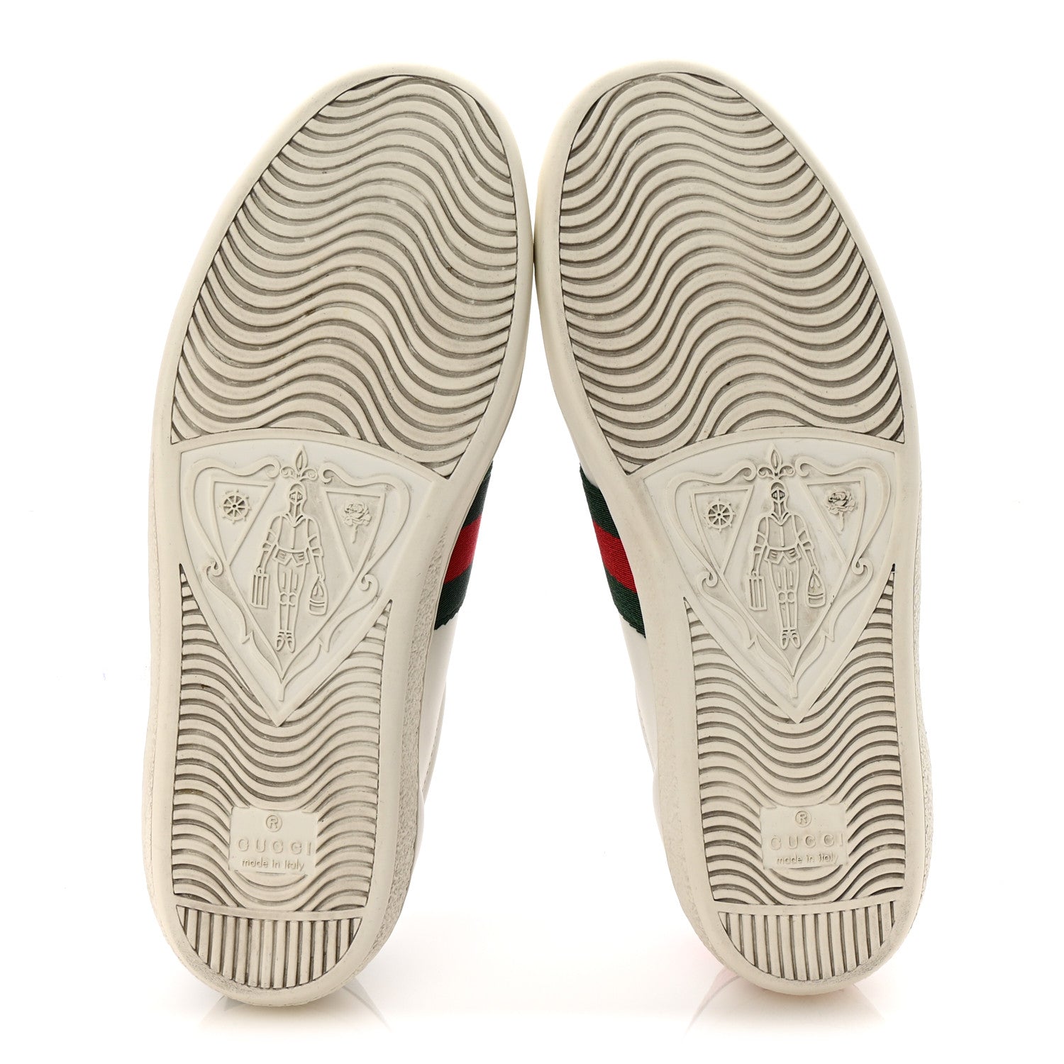 Gucci Calfskin Ayers Bee Embroidered Womens Ace Sneakers 37 White Red Flame Green 6 of 10