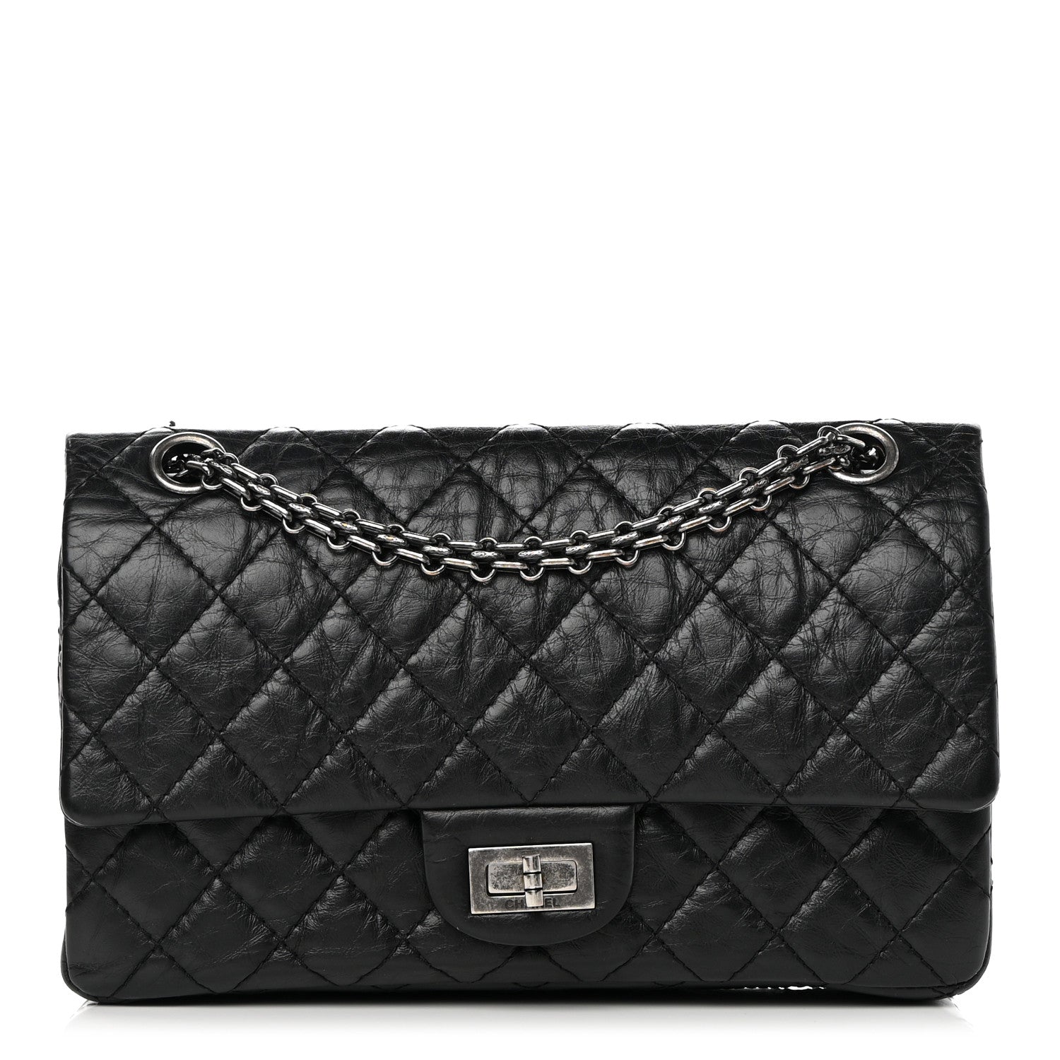 Chanel Aged Calfskin Quilted 2.55 Reissue 225 Flap Black 1 of 15