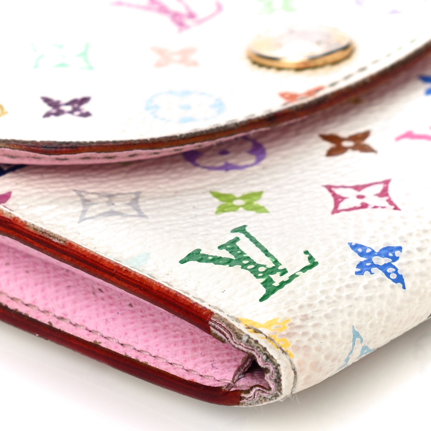 Louis Vuitton Monogram Multicolor Business Card Holder White Litchi 9 of 27