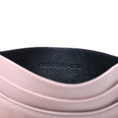 Saint Laurent Grain De Poudre Matelasse Chevron Monogram Credit Card Case Pale Blush 7 of 11