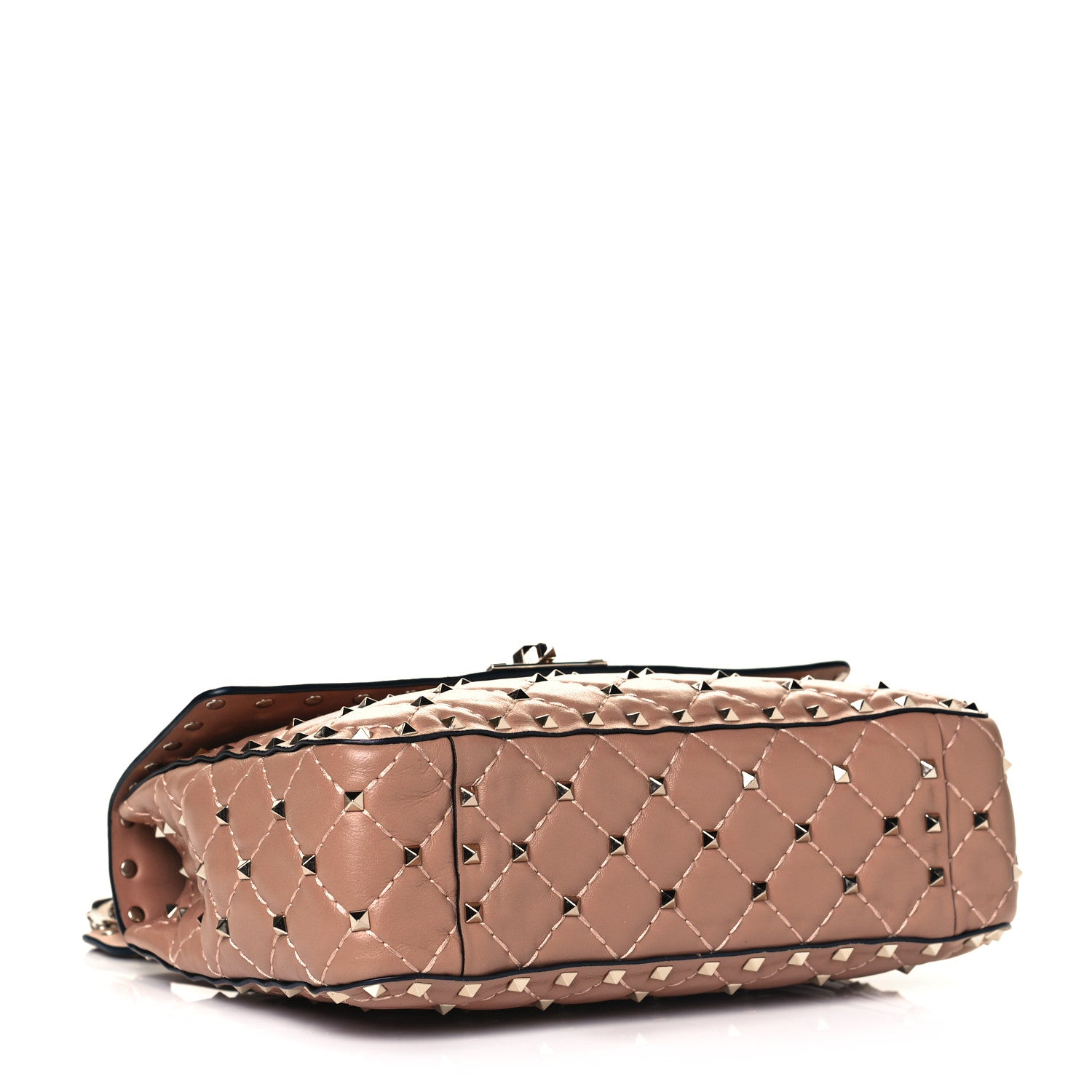 Valentino Garavani Nappa Medium Rockstud Spike Shoulder Bag Soft Noisette 4 of 11