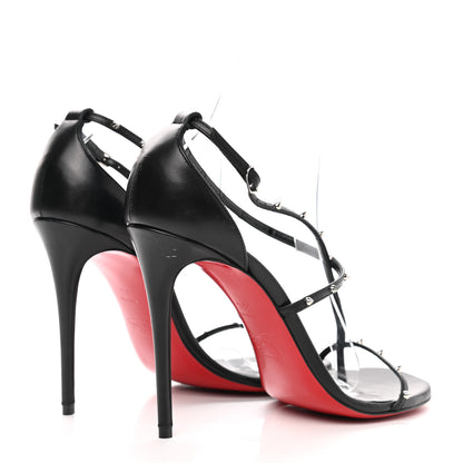 Christian Louboutin Kid Riojana 100 Spiked Sandals 38.5 Black 4 of 11