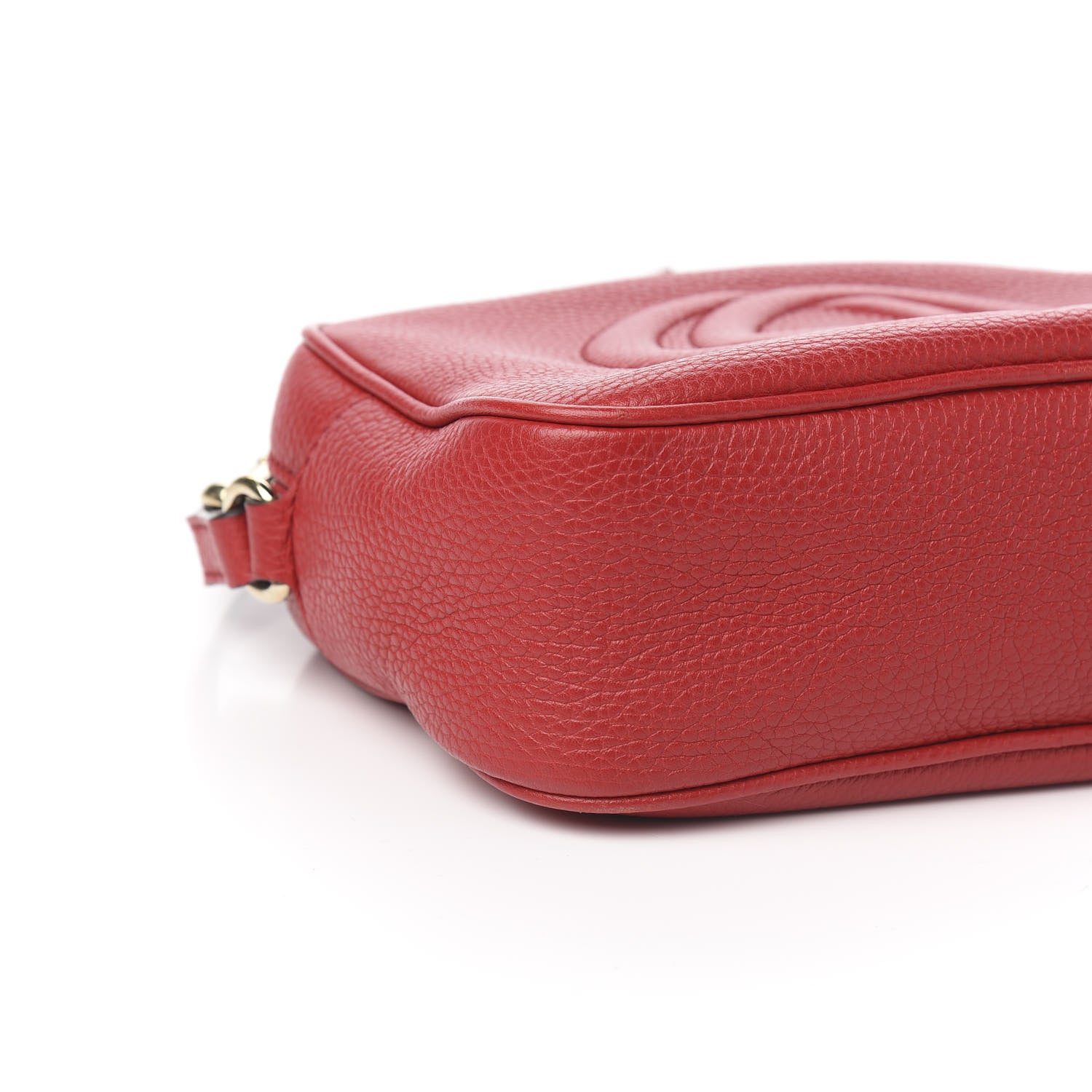 Gucci Pebbled Calfskin Small Soho Disco Bag Tabasco Red 7 of 9