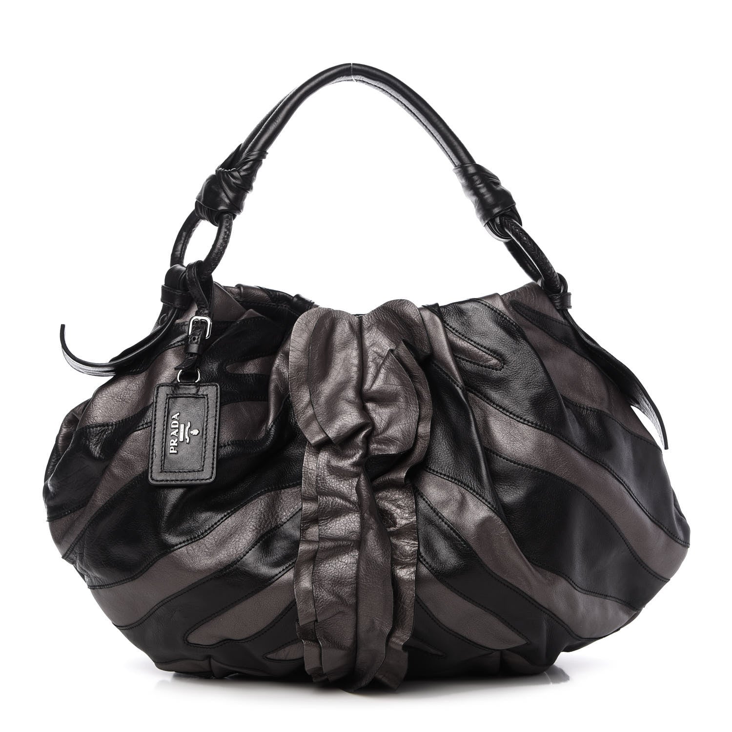 Prada Vitellino Mordo Hobo Grafite 1 of 11