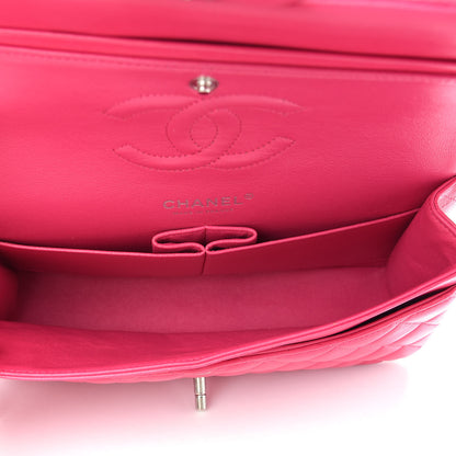 Chanel Lambskin Quilted Medium Double Flap Dark Pink 5 of 9
