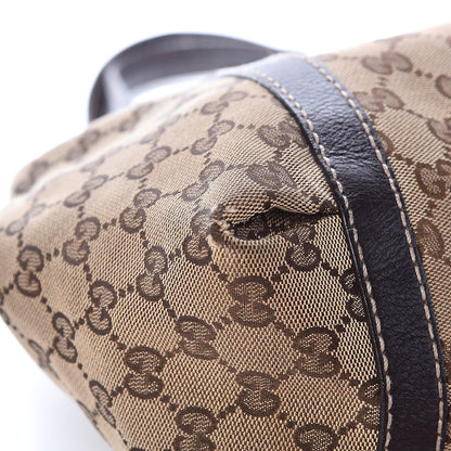 Gucci Monogram Medium New Ladies Web Tote Dark Brown 12 of 13