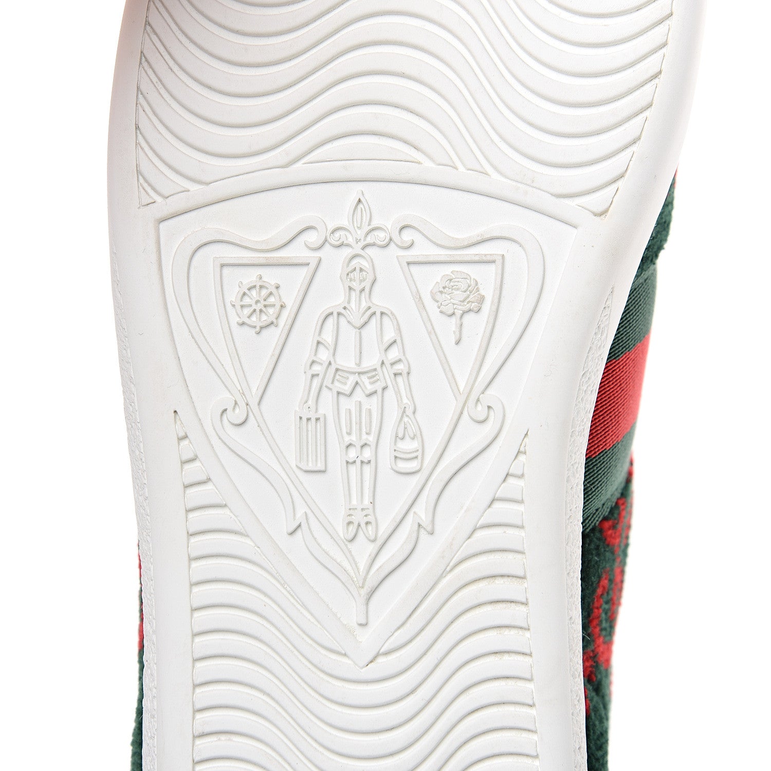 Gucci Terry Cloth GG Monogram Web Womens Ace Sneakers 36 Green Red 8 of 10