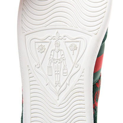Gucci Terry Cloth GG Monogram Web Womens Ace Sneakers 36 Green Red 8 of 10