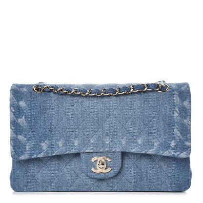Chanel Denim Quilted Medium Double Flap Blue 1 of 9