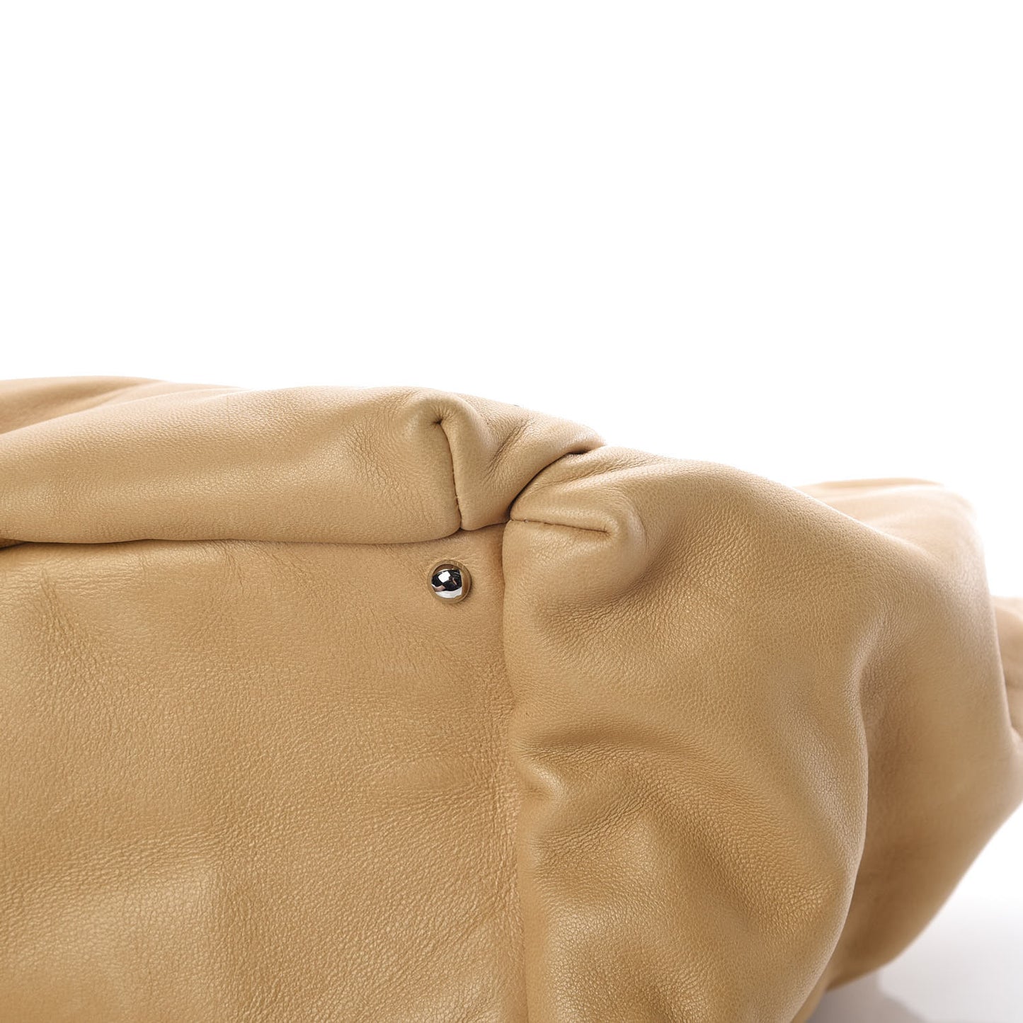 Lambskin Lax Accordion Hobo Beige