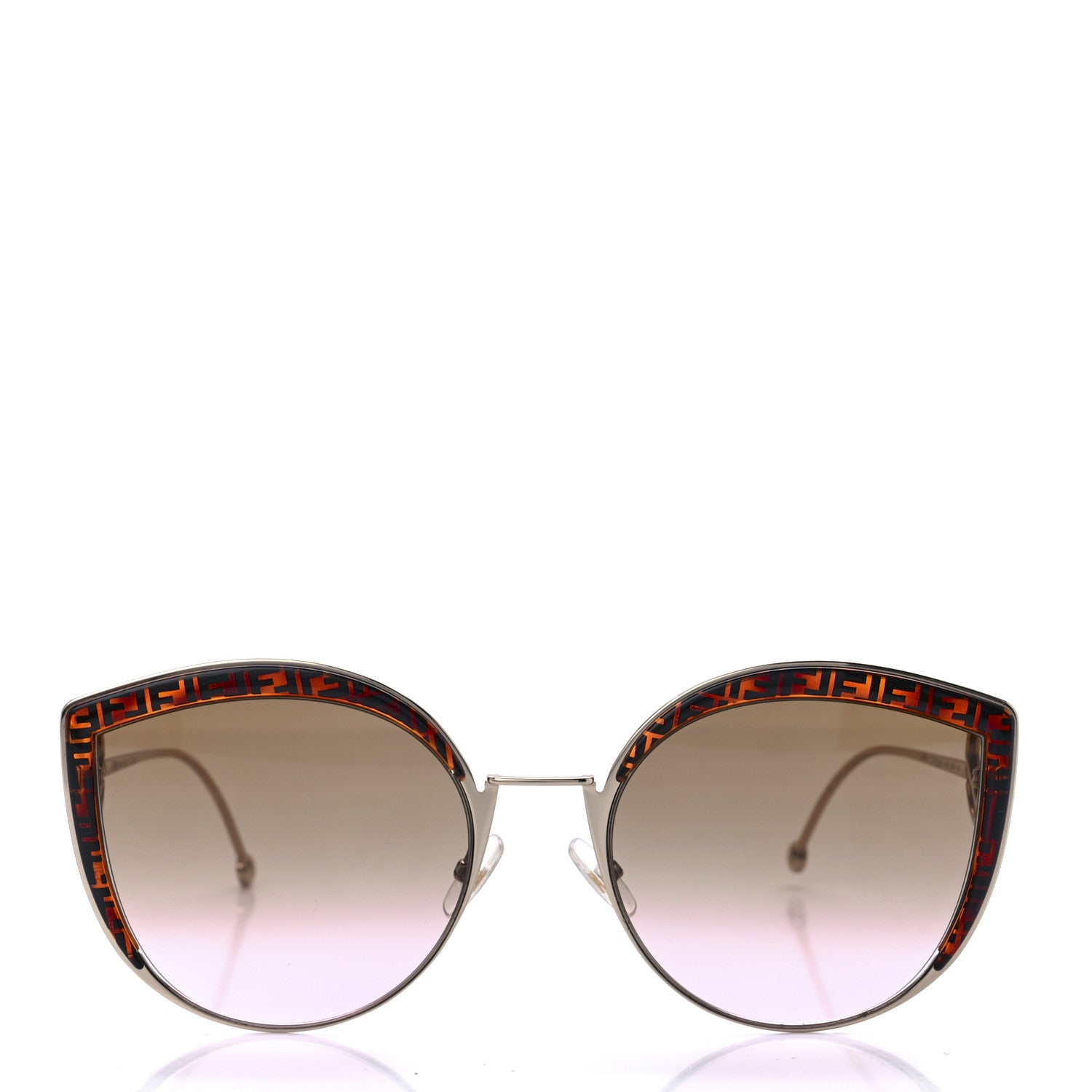 Fendi Metal Acetate F is Fendi FF Cat Eye Sunglasses FF 0290/S Gold 2 of 7