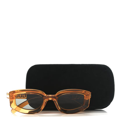 Gucci Acetate Rectangle Sunset Boulevard Sunglasses GG1719S Orange Grey 7 of 7