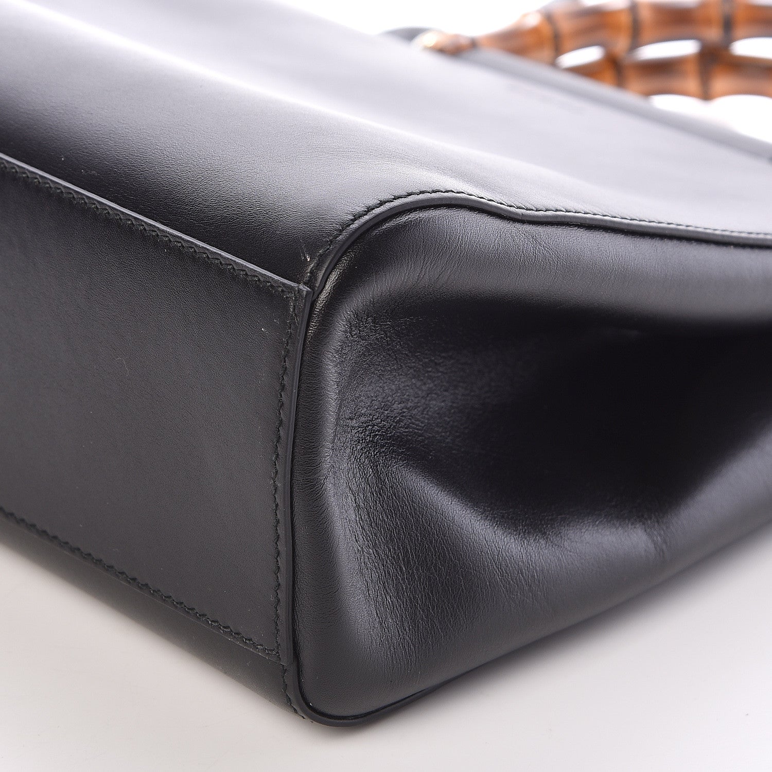 Gucci Nappa Bamboo Medium Nymphaea Top Handle Bag Black 10 of 10