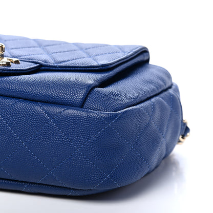 Chanel Caviar Quilted CC Day Camera Case Blue 8 of 8