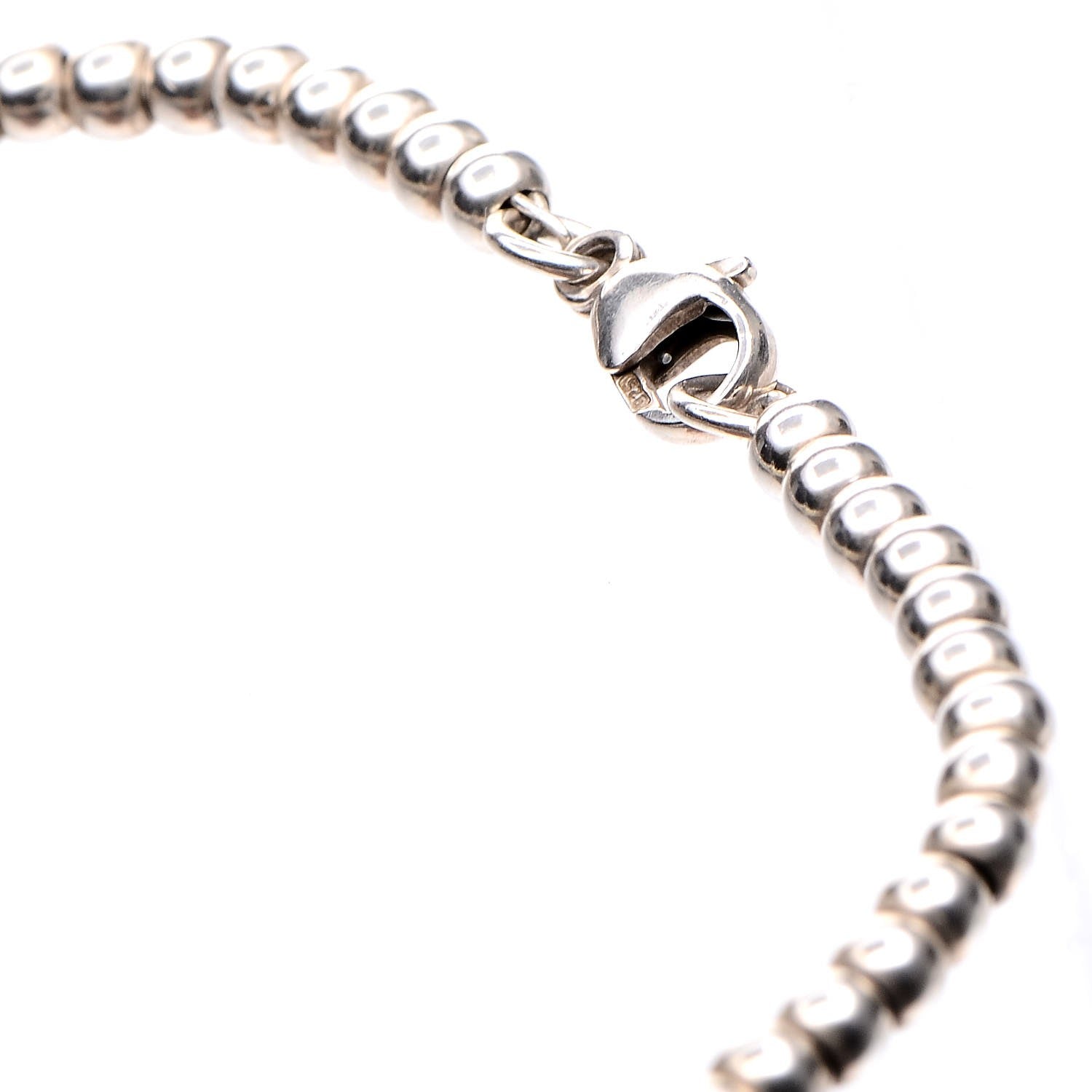 Tiffany Sterling Silver 1837 Lock Charm Bead Bracelet 5 of 5