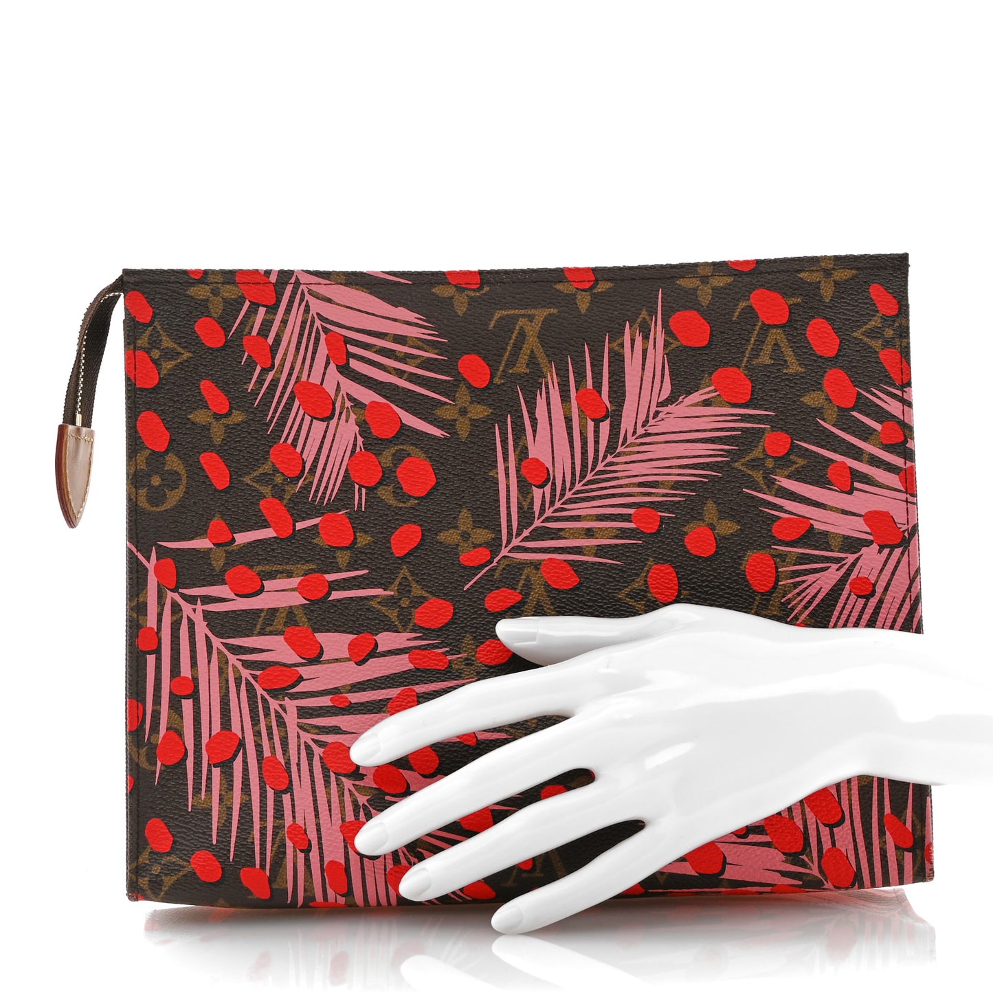 Monogram Jungle Dots Toiletry Pouch 26 Sugar Pink Poppy