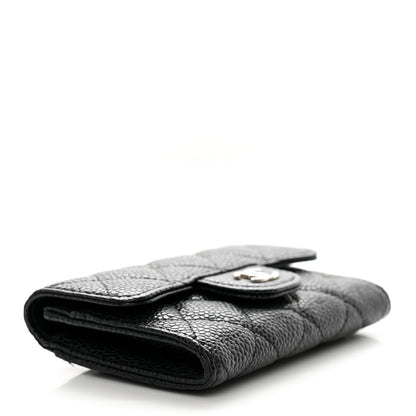 Chanel Caviar Quilted Flap Card Holder Wallet Black 4 of 10