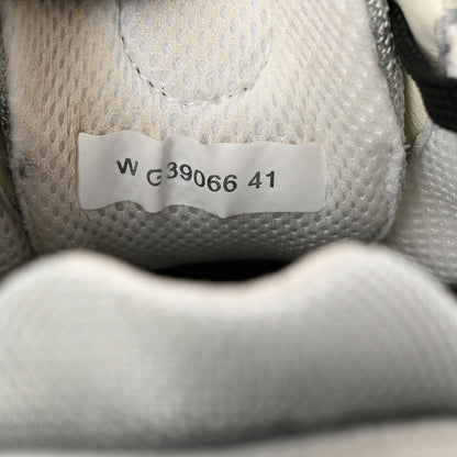 Chanel Mesh Suede Calfskin Womens CC Sneakers 41 White Silver Light Grey 6 of 11