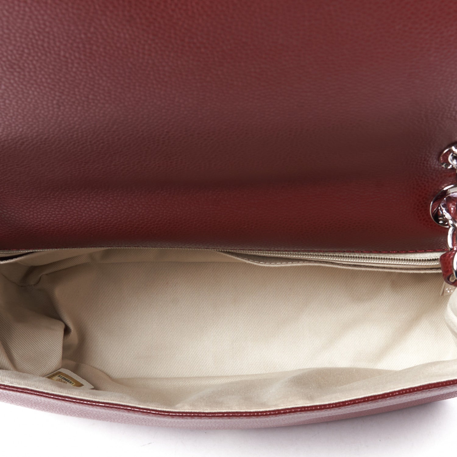 Chanel Caviar Large Timeless CC Flap Dark Red 7 of 10