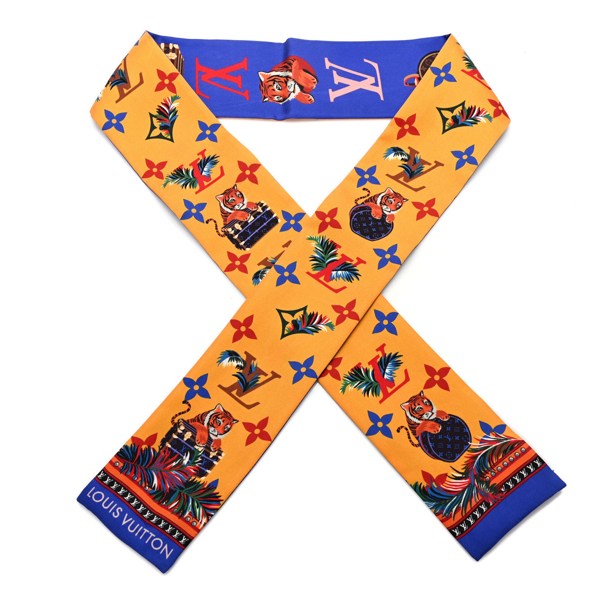 Louis Vuitton Silk Monogram Precious Tiger Bandeau Yellow 1 of 4