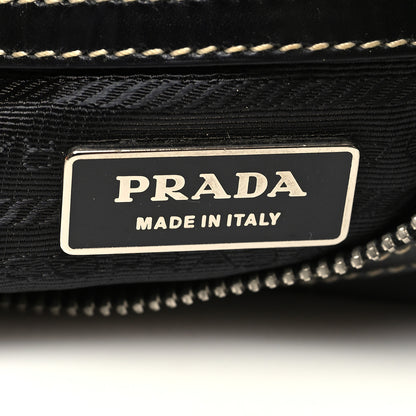 Prada Tessuto Nylon Saffiano Hobo Black 6 of 11