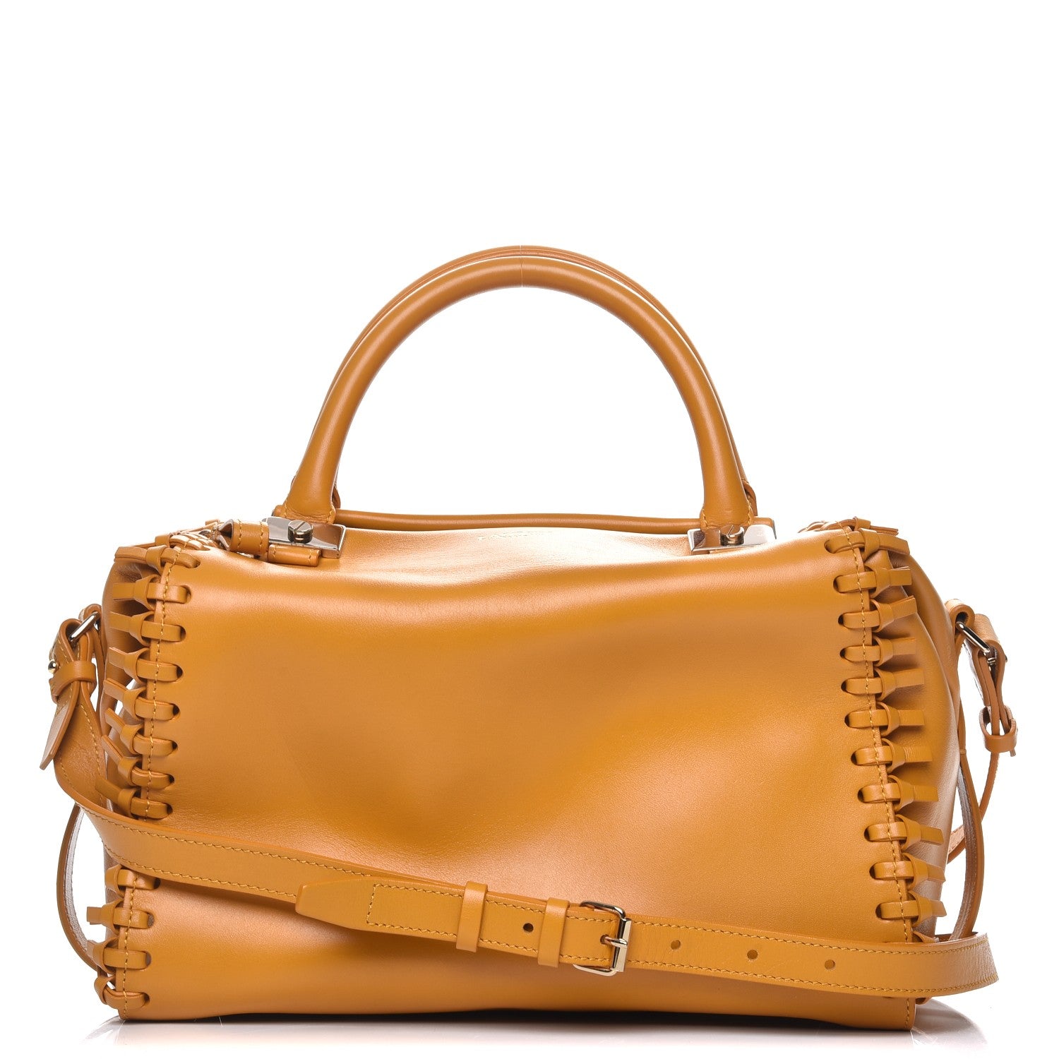 Lanvin Calfskin Trilogy Bowling Bag Jaune 1 of 8