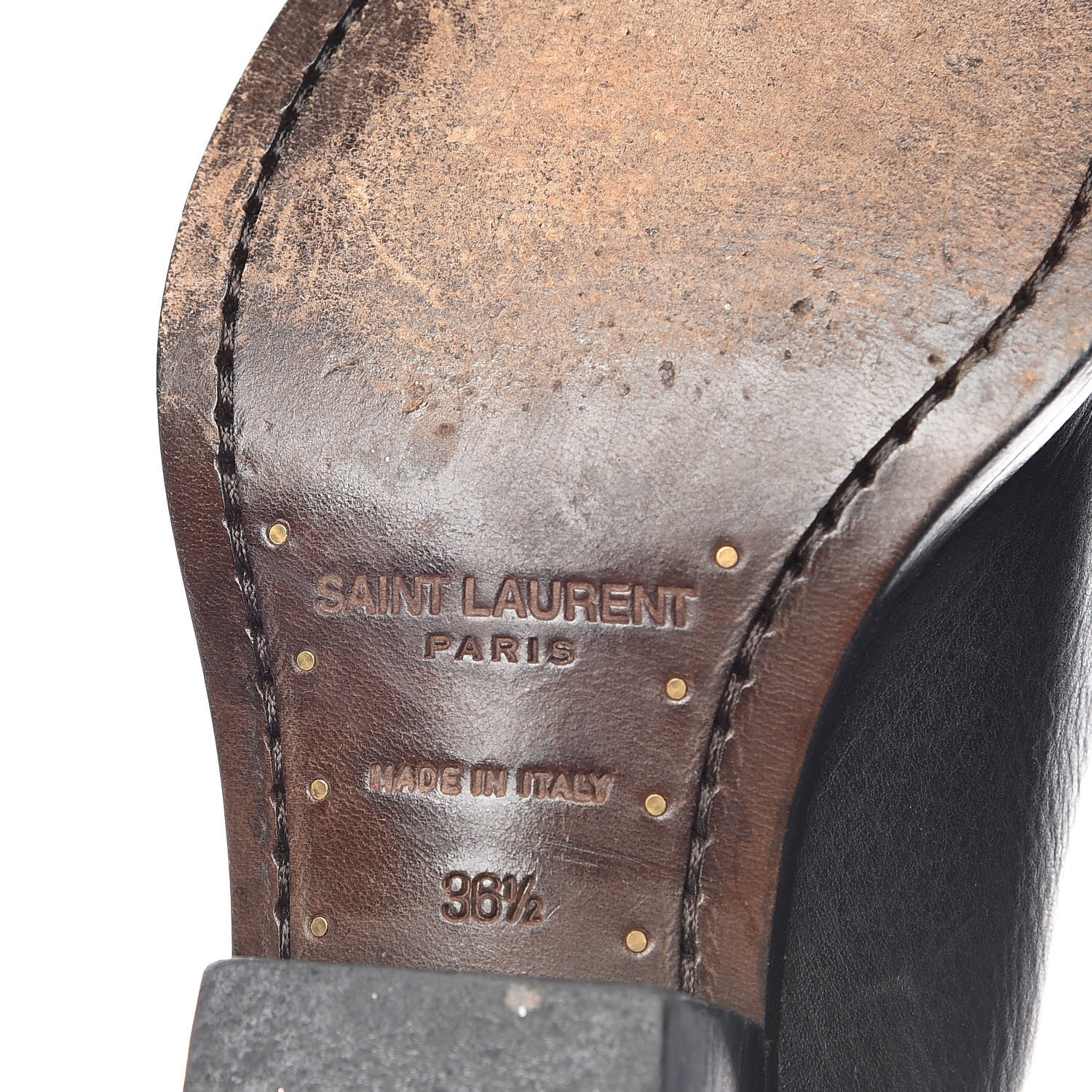 Saint Laurent Calfskin Theo Chelsea Ankle Boots 36.5 Black 11 of 15