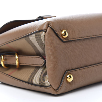 Burberry Derby Calfskin House Check Small Camberley Dark Sand 7 of 9