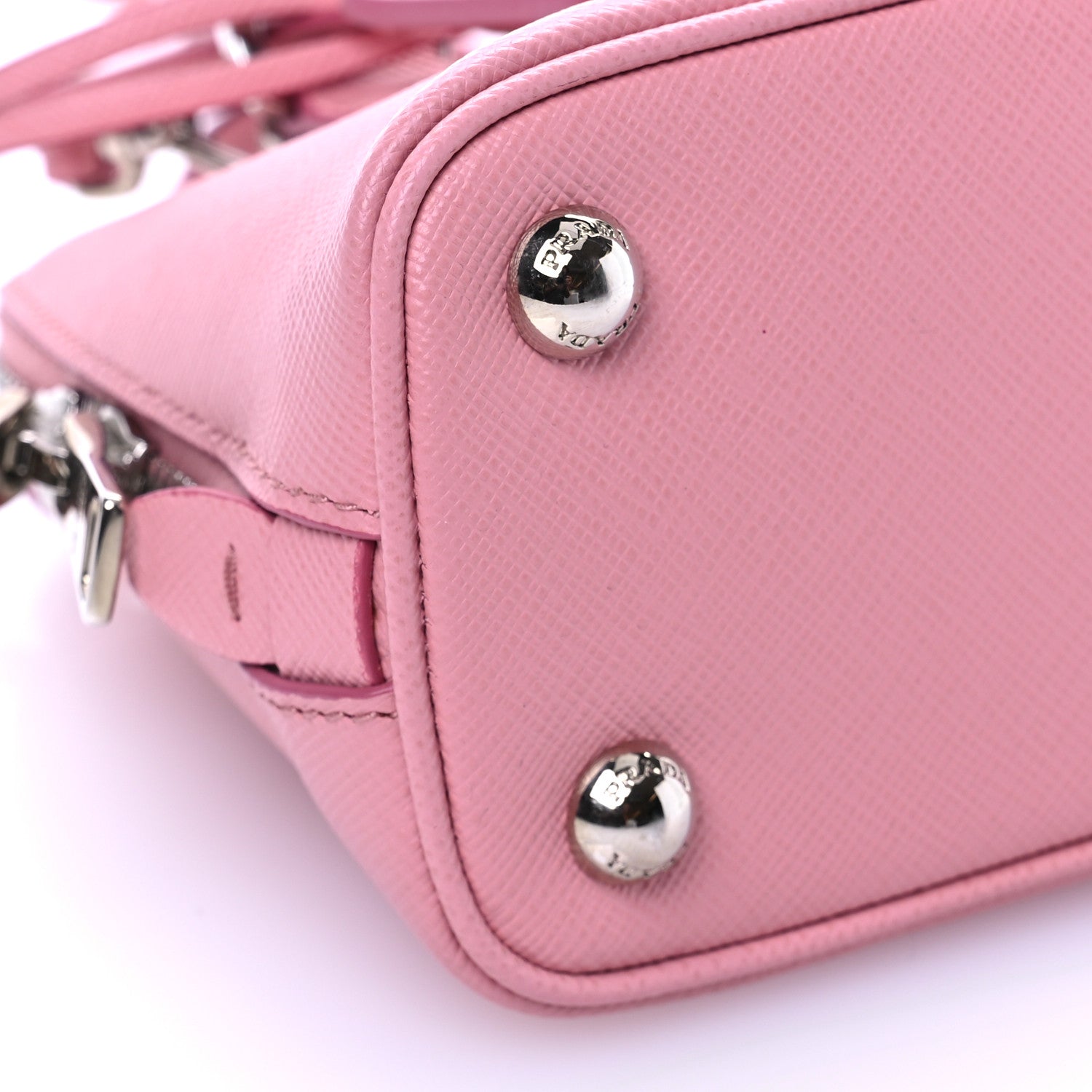 Prada Saffiano Lux Mini Promenade Tote Petalo 10 of 11