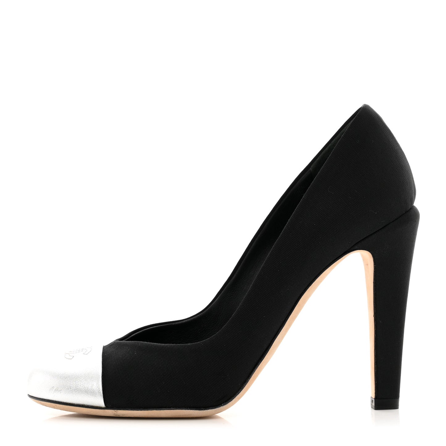 Cap Toe Pumps 37.5 Black Silver