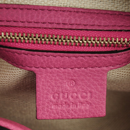 Gucci Pebbled Calfskin Medium Soho Boston Fresia Rose 6 of 7