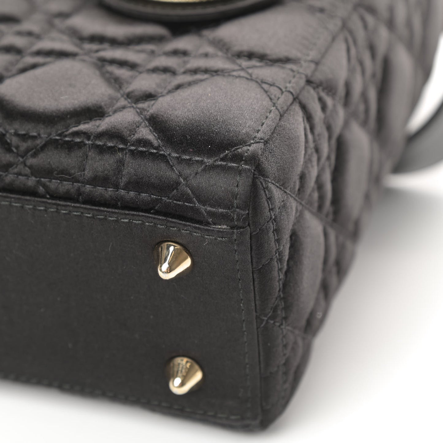 Satin Swarovski Crystal Cannage My ABC Lady Dior Black