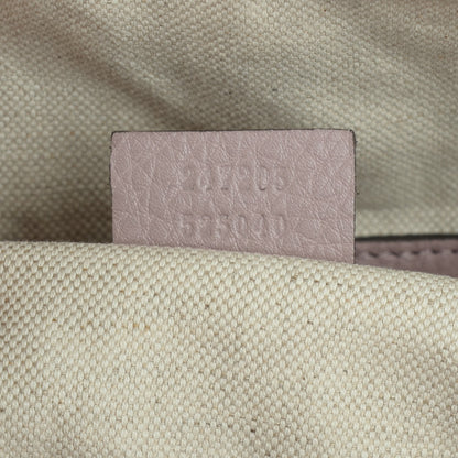 Gucci Monogram Selleria Calfskin Vintage Web Medium Boston New Sand Lilas 7 of 7