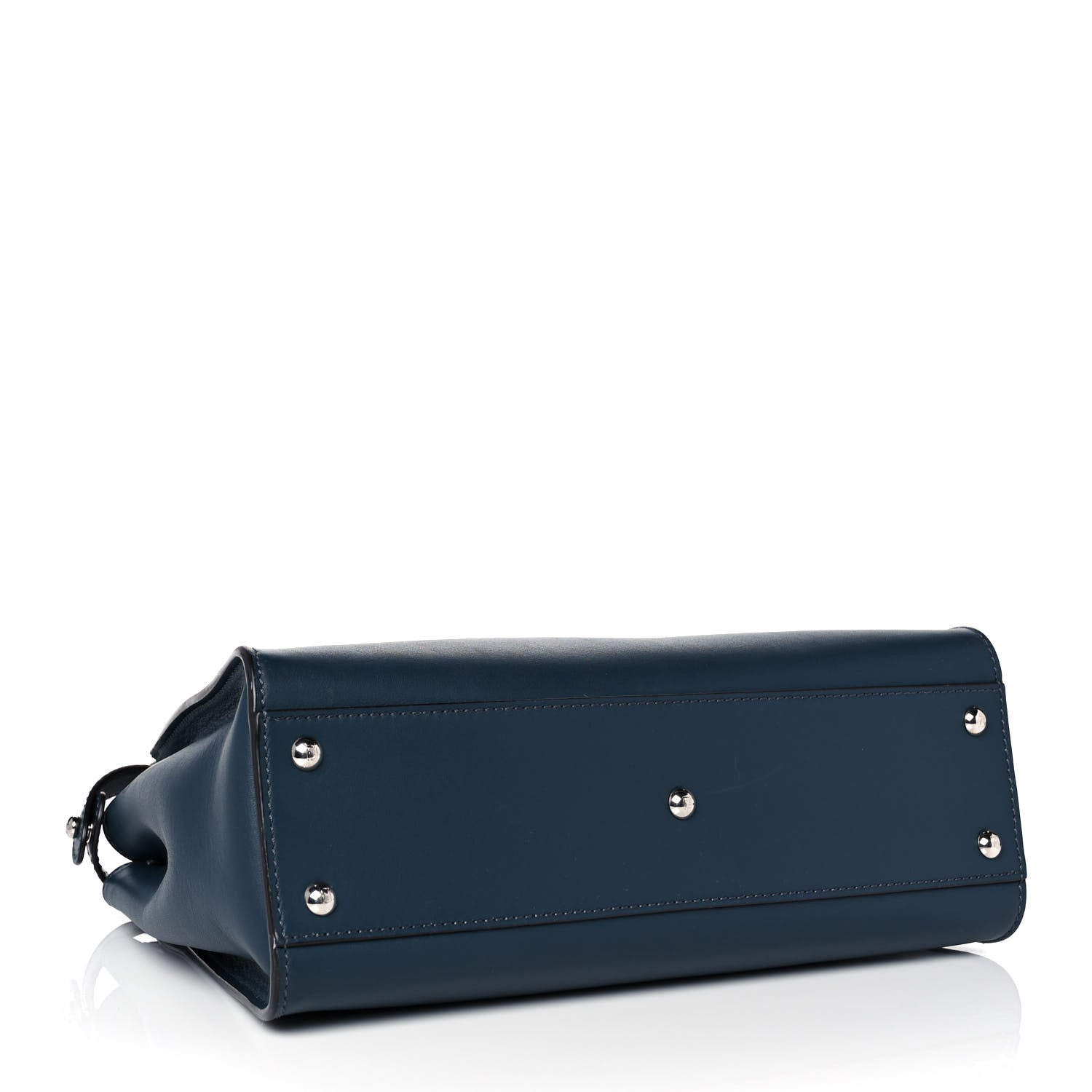 Fendi Vitello Seta Shiny Nappa Elaphe Medium Peekaboo Iconic Satchel Notturno Natural 4 of 8