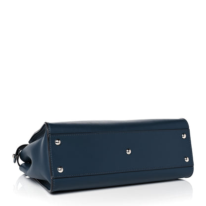 Fendi Vitello Seta Shiny Nappa Elaphe Medium Peekaboo Iconic Satchel Notturno Natural 4 of 8