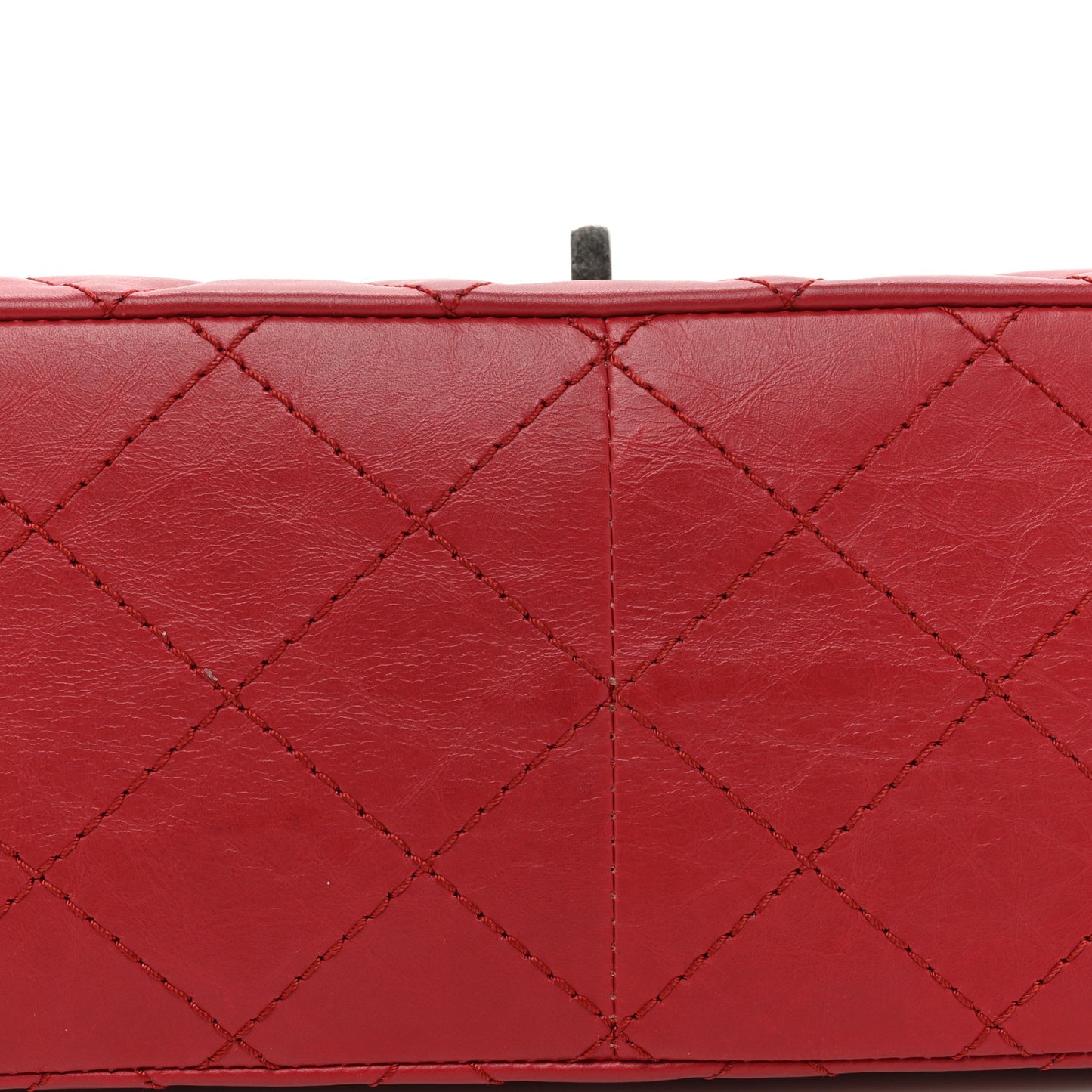 Aged Calfskin Quilted 2.55 Reissue 227 Flap Red