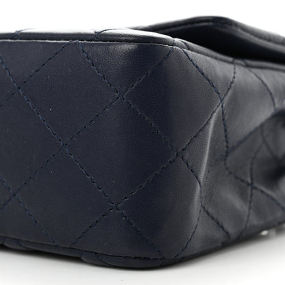 Chanel Lambskin Quilted Mini Rectangular Flap Dark Blue 10 of 11