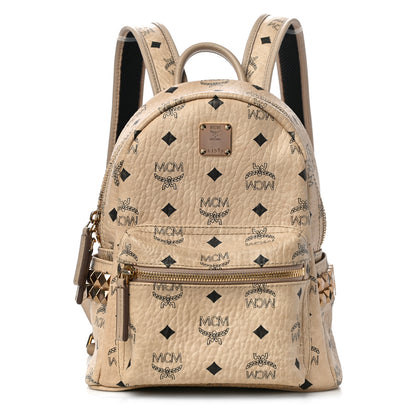 MCM Visetos Side Stud Mini Stark Backpack Beige 1 of 9