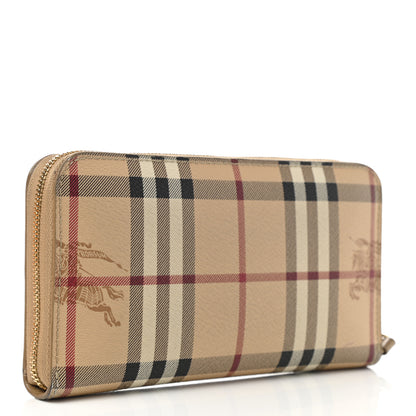 Burberry Haymarket Check Large Ziggy Zip Around Wallet Dusty Pink 3 of 9