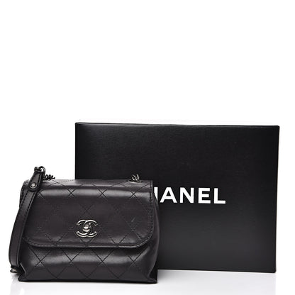 Chanel Calfskin Stitched Small Crossbody Flap Black 17 of 17
