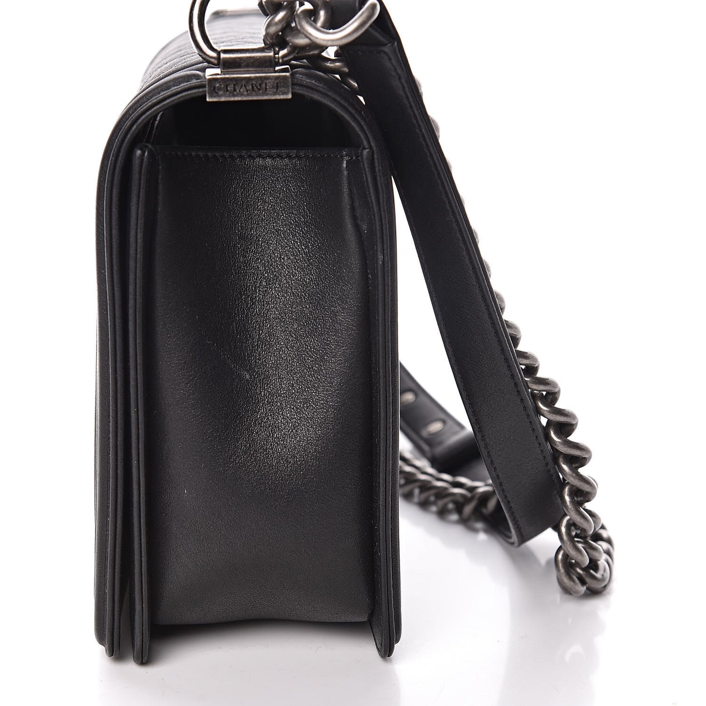 Calfskin Quilted New Medium Boy Flap Black
