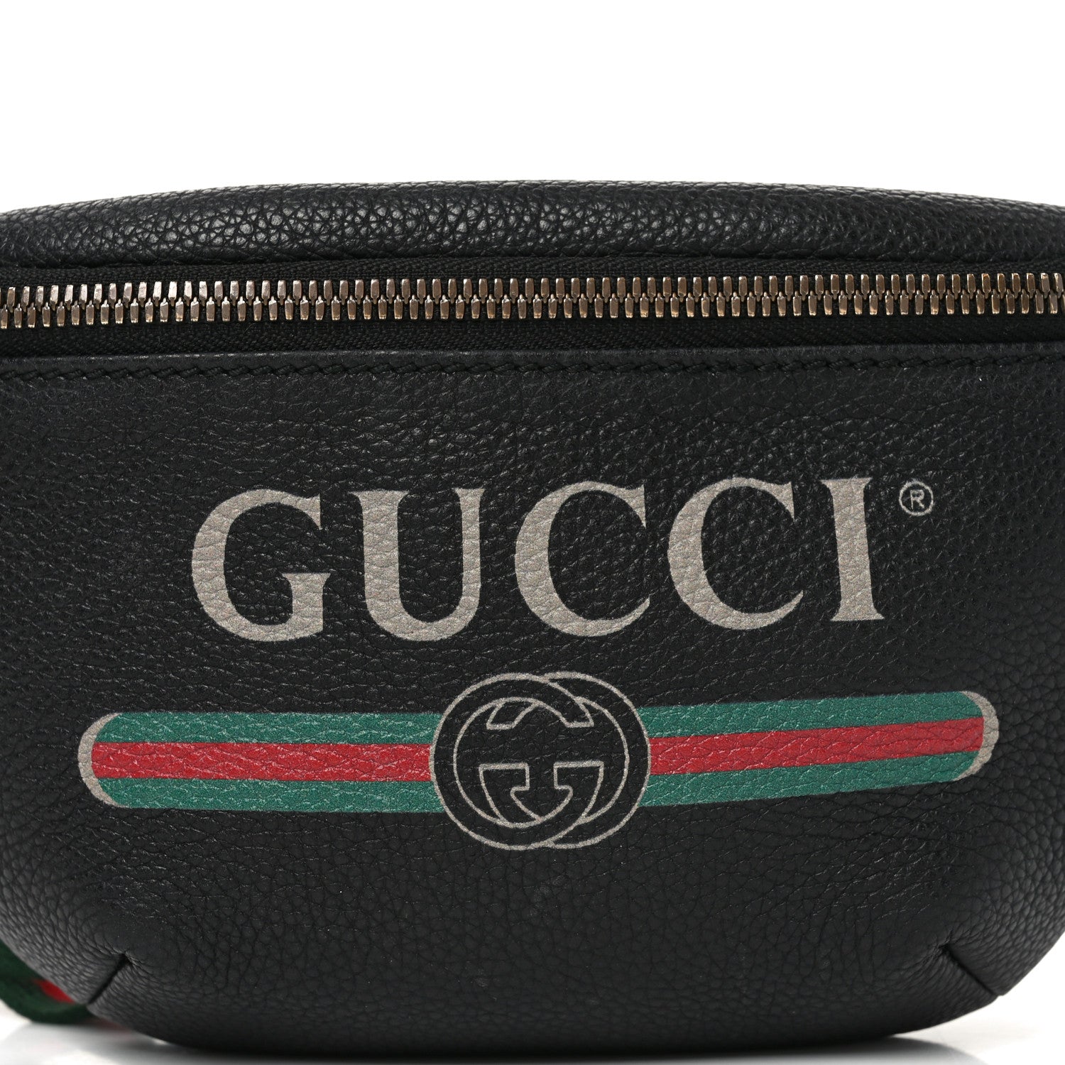 Gucci Grained Calfskin Small Logo Belt Bag Black 8 of 10