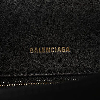Balenciaga Shiny Box Calfskin Small Hourglass Top Handle Bag Black 6 of 9