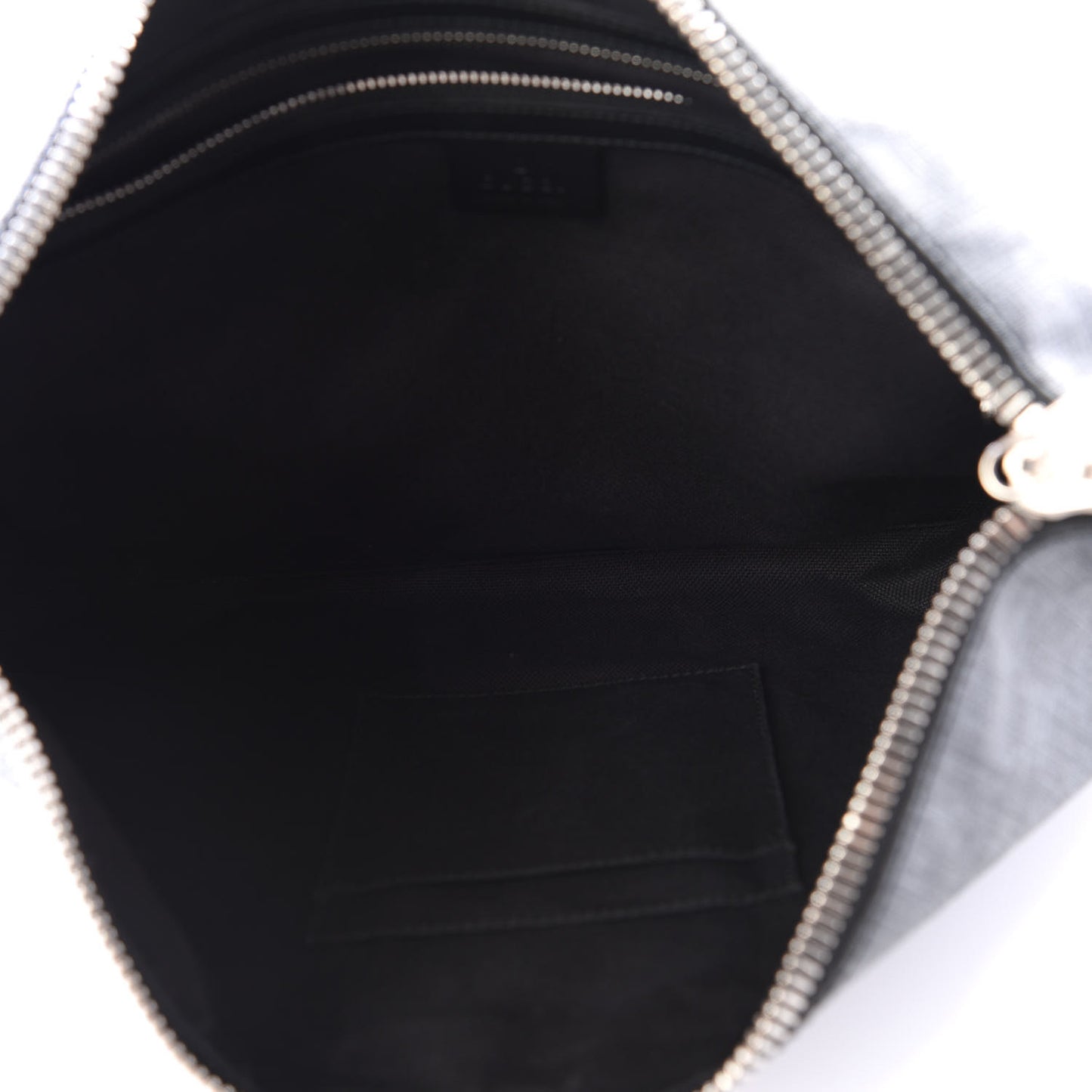 Soft GG Supreme Monogram Appia Calfskin Web East West Messenger Bag Black Grey