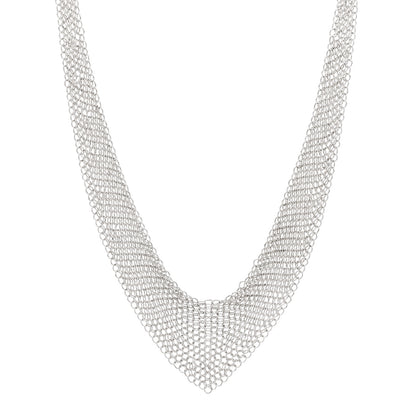 Tiffany Sterling Silver Elsa Peretti Mesh Bib Necklace 1 of 5