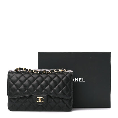 Chanel Caviar Quilted Jumbo Double Flap Black 12 of 12