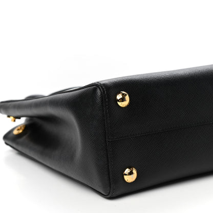 Prada Saffiano Lux Small Parabole Tote Black 7 of 8