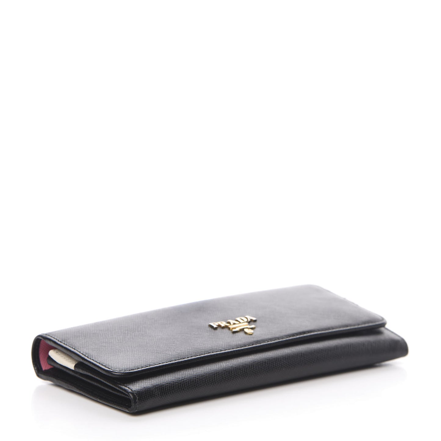 Saffiano Multicolor Continental Flap Wallet Black Geranio