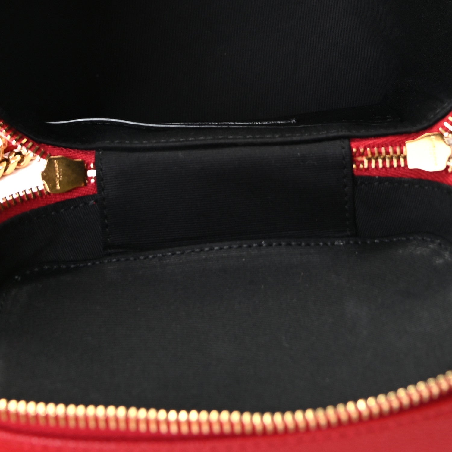 Saint Laurent Grain de Poudre Quilted 80's Vanity Bag Red 5 of 9
