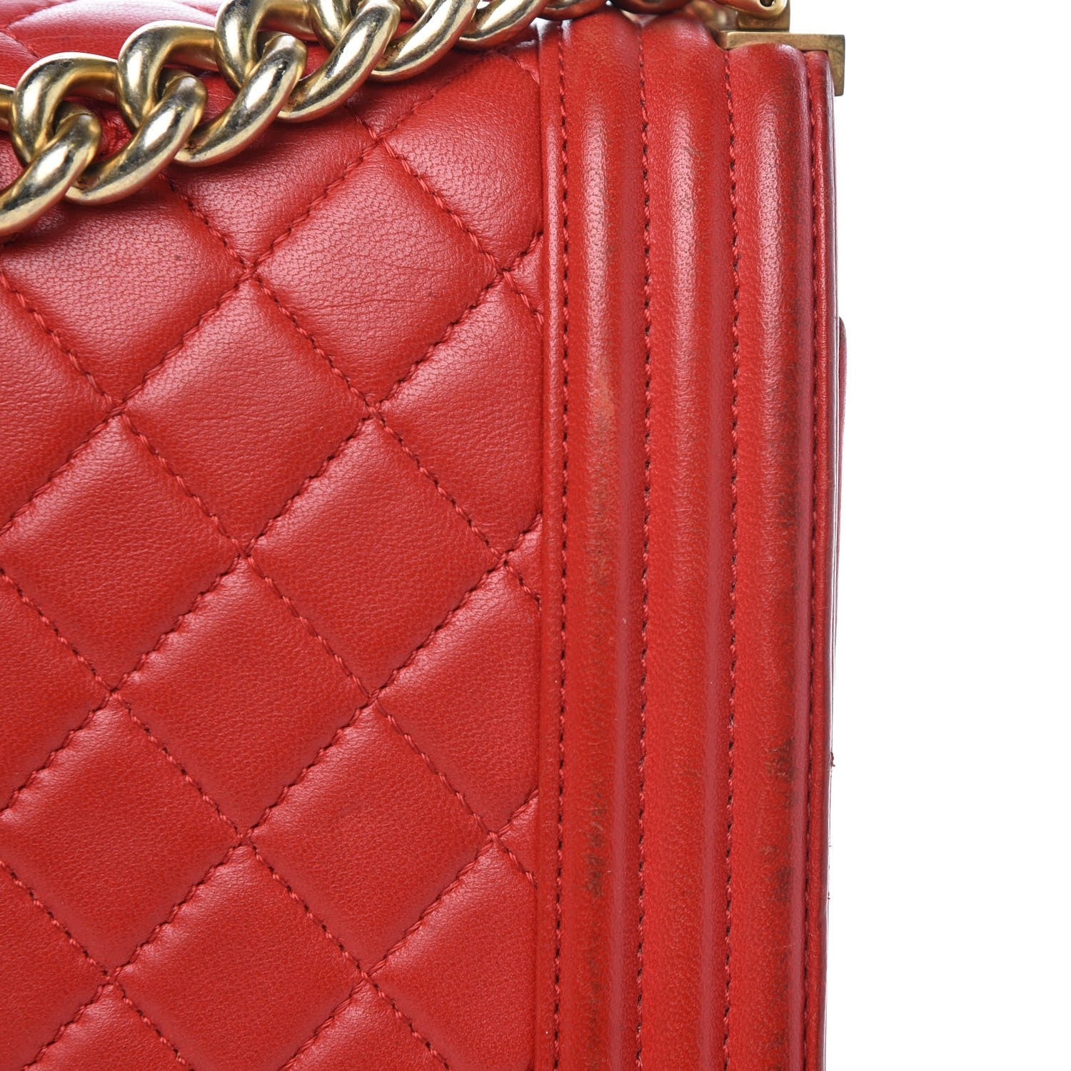 Chanel Lambskin Quilted New Medium Boy Flap Red 11 of 13